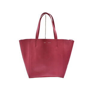 CELINE Cabas Phantom Leather Pink Tote Bag